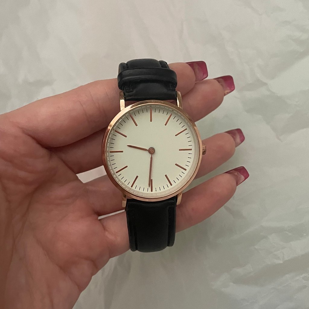 315 Black And Rose Gold Watch
